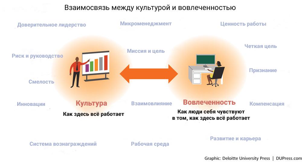 взаимосвязь между культурой и вовлеченностью